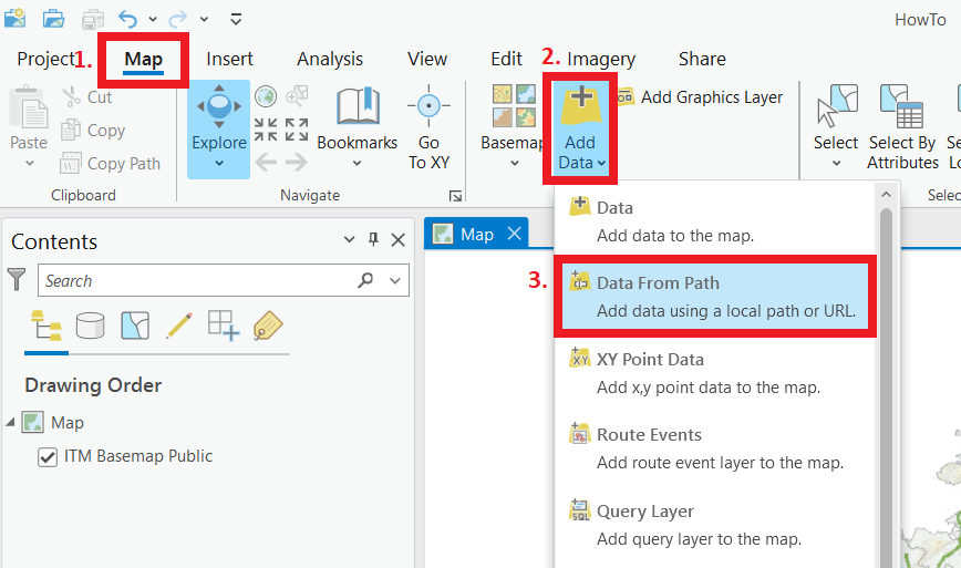 Add data from Path - ArcGIS Pro